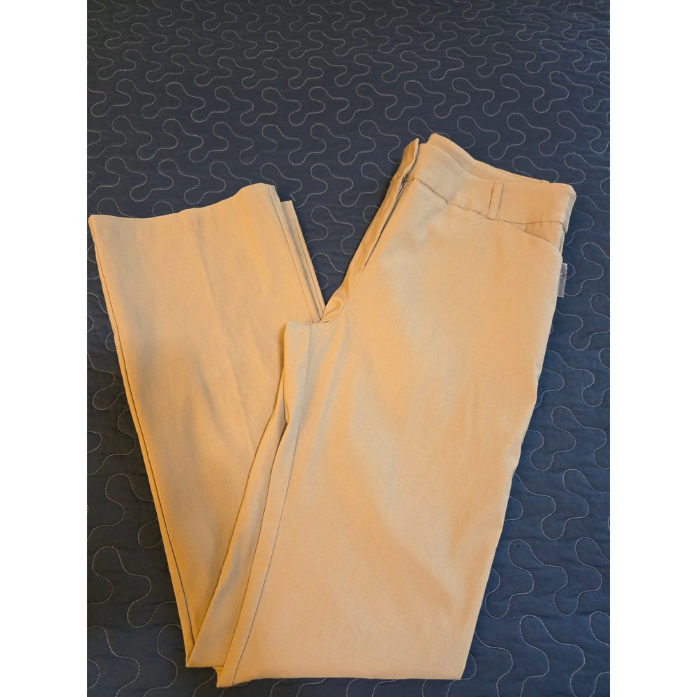 Women's Khaki Stretch Dress Pants Size Large L Beige Career wear Tan